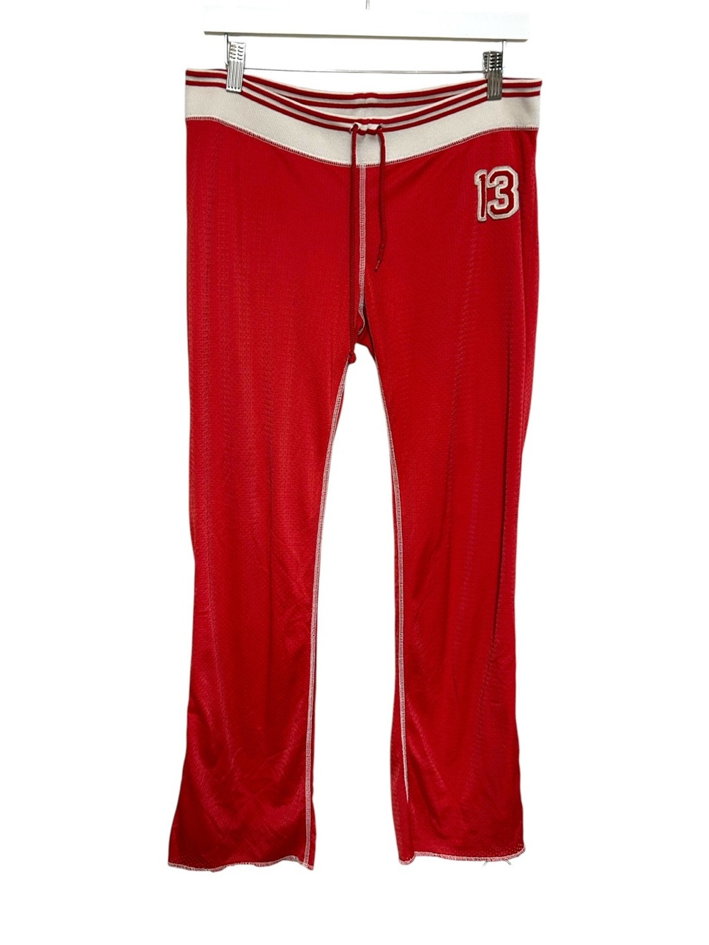 Y2K lucky brand M sweatpants mesh nylon flare leg low rise vintage sporty